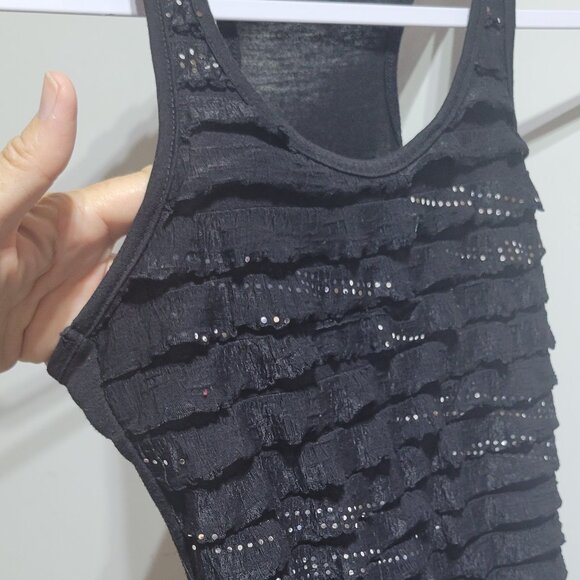 Black Ruffle Tank - Picture 7 of 8
